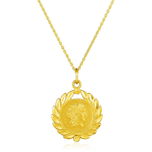 14k  with Roman Coin Pendant
